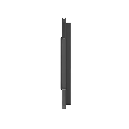 Рамка для сенсорных выключателей тройная, 2 клавиши, 1 розетка (1-1-0) чёрная